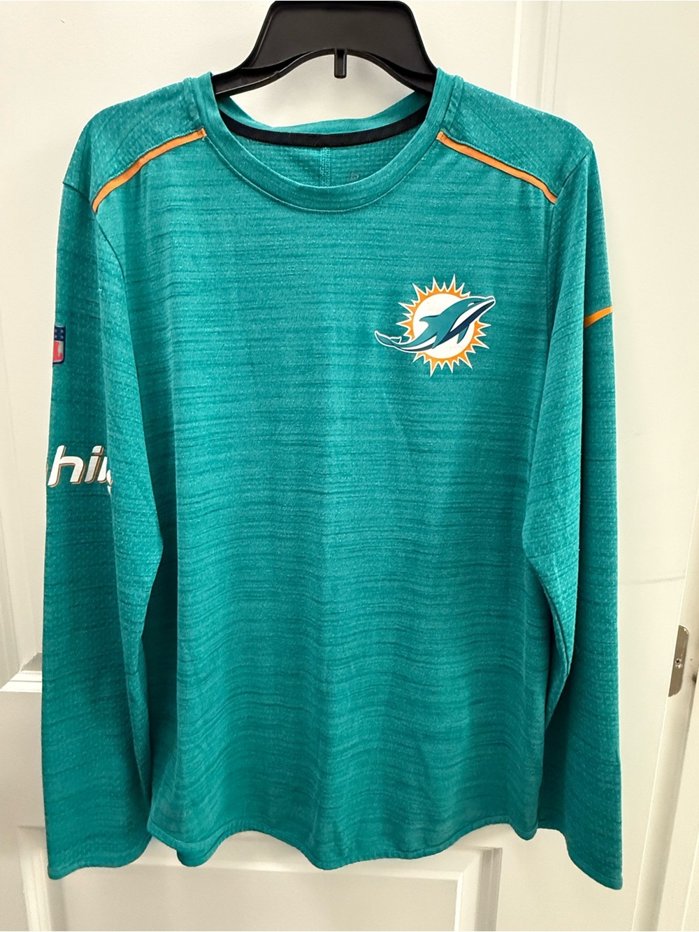 Miami Dolphins Men's Teal Long-Sleeve Nike Top